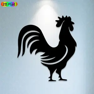 1pc Rooster Metal Wall Art, Striking Rooster Statue Mural, Ideal Gift for New Year, Easter, Farmhouse Decor Enthusiasts, Rust-Resistant Metal Wall Decor Wall Sculptures, Perfect for Kitchen Wall & Garden Fence Rooster Enthusiasts