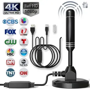 NextQube HDTV Antenna, Long Range Indoor/Outdoor Digital TV Antenna with Amplifier, Magnetic Base, 4K 1080p Support, Free Local Channels