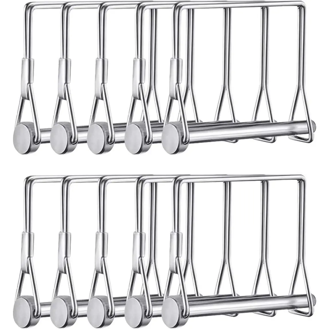 10 Pack 5/16 Inch Trailer Coupler Pin Set 4 Inch Long Wire Lock Pin PTO Shaft Locking Pin Heavy Duty Safety Trailer Hitch Pin ()