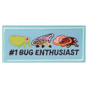 Bug Enthusiast Natural Embroidery Patch, Self-Adhesive Iron-On Applique, Ideal for Clothes Jackets Hats Accessories, Durable & Stylish Design