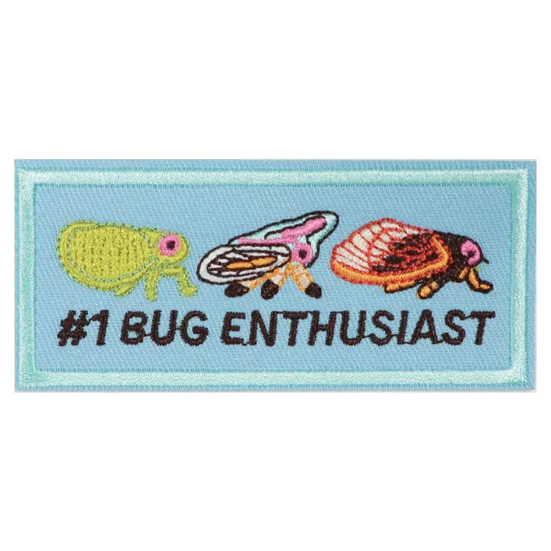 Bug Enthusiast Natural Embroidery Patch, Self-Adhesive Iron-On Applique, Ideal for Clothes Jackets Hats Accessories, Durable & Stylish Design, Embroidered Patches