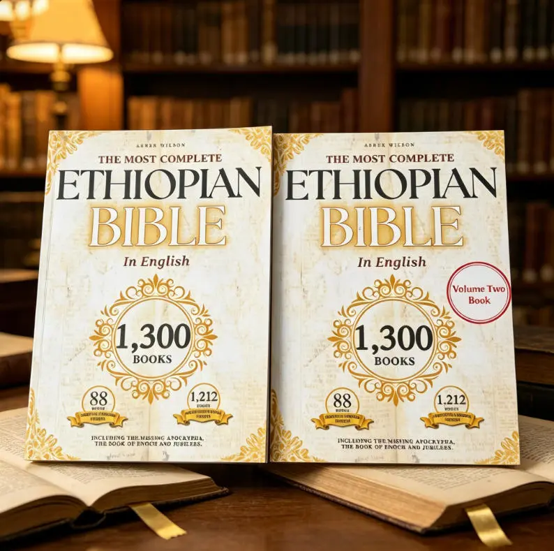 Ethiopian Bible 2-Volume Magnificent Edition Set - English Book, 157-Volume English Collection, Lost Apocrypha, Rare Biblical Texts (Religion & Philosophy Office Gift for Study & Reflection)