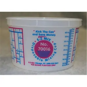 212 MAIN E-Z Mix EMX-70016 1 Pt Plastic Measuring Cups for Automotive Paint Care Touch-Ups