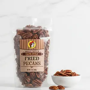Howdy Bitez Cajun Style Fried Pecans - Bold Southern Flavor, Crispy & Crunchy, 12 oz, Packed with Protein & Fiber, Ideal for Snacking, Topping Salads, or Gourmet Garnish - Garlic