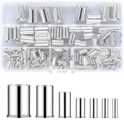 3/16" 5mm Aluminum Crimping Loop Sleeve Double Ferrule - View #6