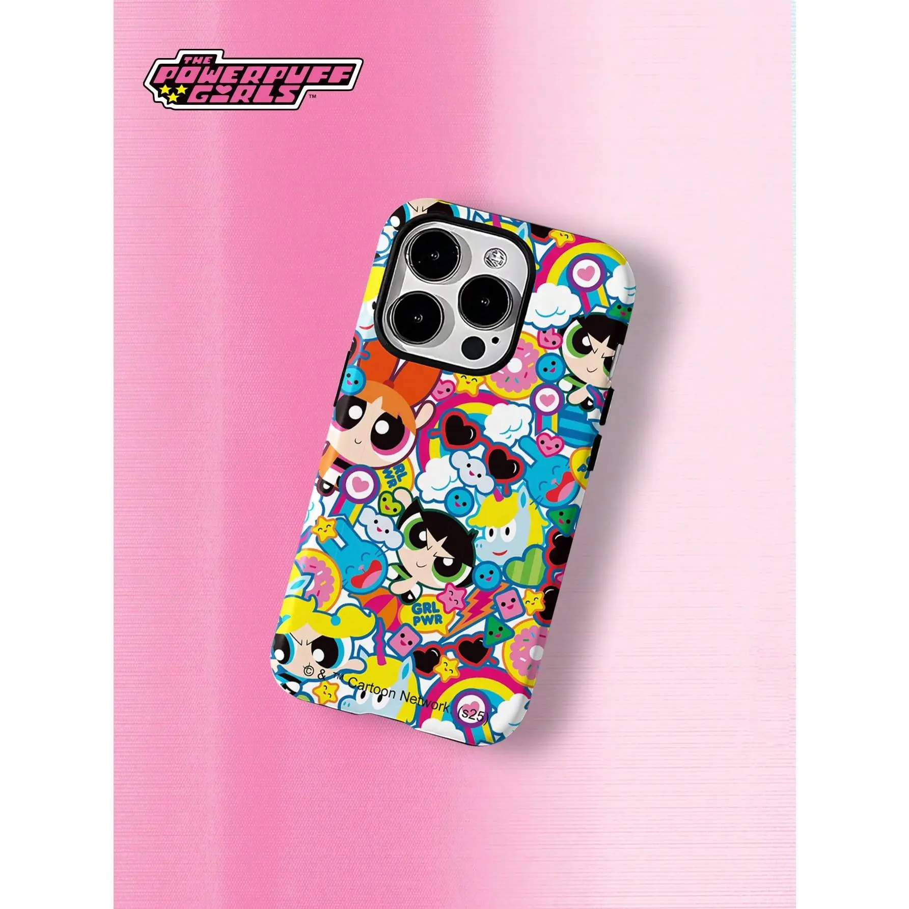 Powerpuff Girls X SHEIN Powerpuff Girls Two-in-One Movie Phone Case, providing shockproof matte texture, compatible with iPhone 17/16/15/14/13/12/11/X/XS/XSMAX/XR/7P/8P, suitable as a holiday gift., Tpu, Accessories, Smartphone summerwins