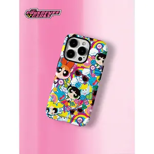 Powerpuff Girls X SHEIN Powerpuff Girls Two-in-One Movie Phone Case, providing shockproof matte texture, compatible with iPhone 17/16/15/14/13/12/11/X/XS/XSMAX/XR/7P/8P, suitable as a holiday gift.