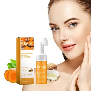 Exfoliating Brightening Turmeric Cleanser, Foaming Face Wash, Oil Control For All Genders