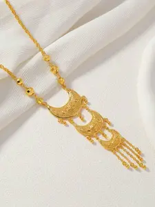 Festival Themed Crescent Moon & Star Design Pendant, Fashion Jewelry for Party, Daily Clothing Decor, Trendy All-match & Exquisite Jewelry for Birthday Gift, Dangling Charms Necklace