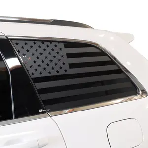 American Flag Window Decal for Jeep Grand Cherokee 2011-2021 – Precut Matte Black Vinyl