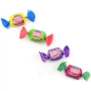 Dubble Bubble Gum - 300 Count Resealable Tub of Individually Wrapped Fruit and Bubble Gum - Original, Watermelon, Apple and Grape Flavors - Peanut and Gluten Free, 47.6 Ounce