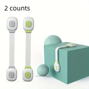 Multifunctional Anti-pinch Hand Lock, 2 Counts Safety Lock, Protective Drawer Lock, Refrigerator Cabinet Door Lock, Home Security Lock