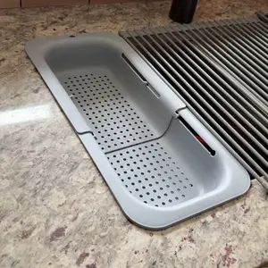 UFORU Collapsible Drain Basket, Kitchen Sink Strainer, Vegetable Wash Basket, Storage Rack, Fruit and Vegetable Drain Basket, Draining Utensils,