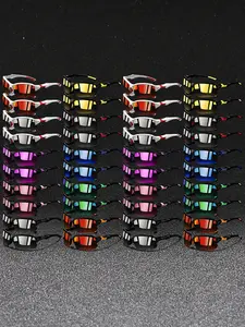 40 pairs of the latest unisex clashing colors semi-frame sports sunglasses, available in multiple colors. Equipped with UV400, various outdoor activities, combining fashionable design with practicality and aesthetics, Sunglasses for Sports