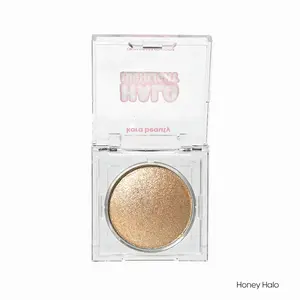 Honey Halo Halo Highlight Cream Glitter Makeup - Lightweight Radiant Bronzer for Contour & Eyelids - 4g Vegan Cruelty-Free Product
