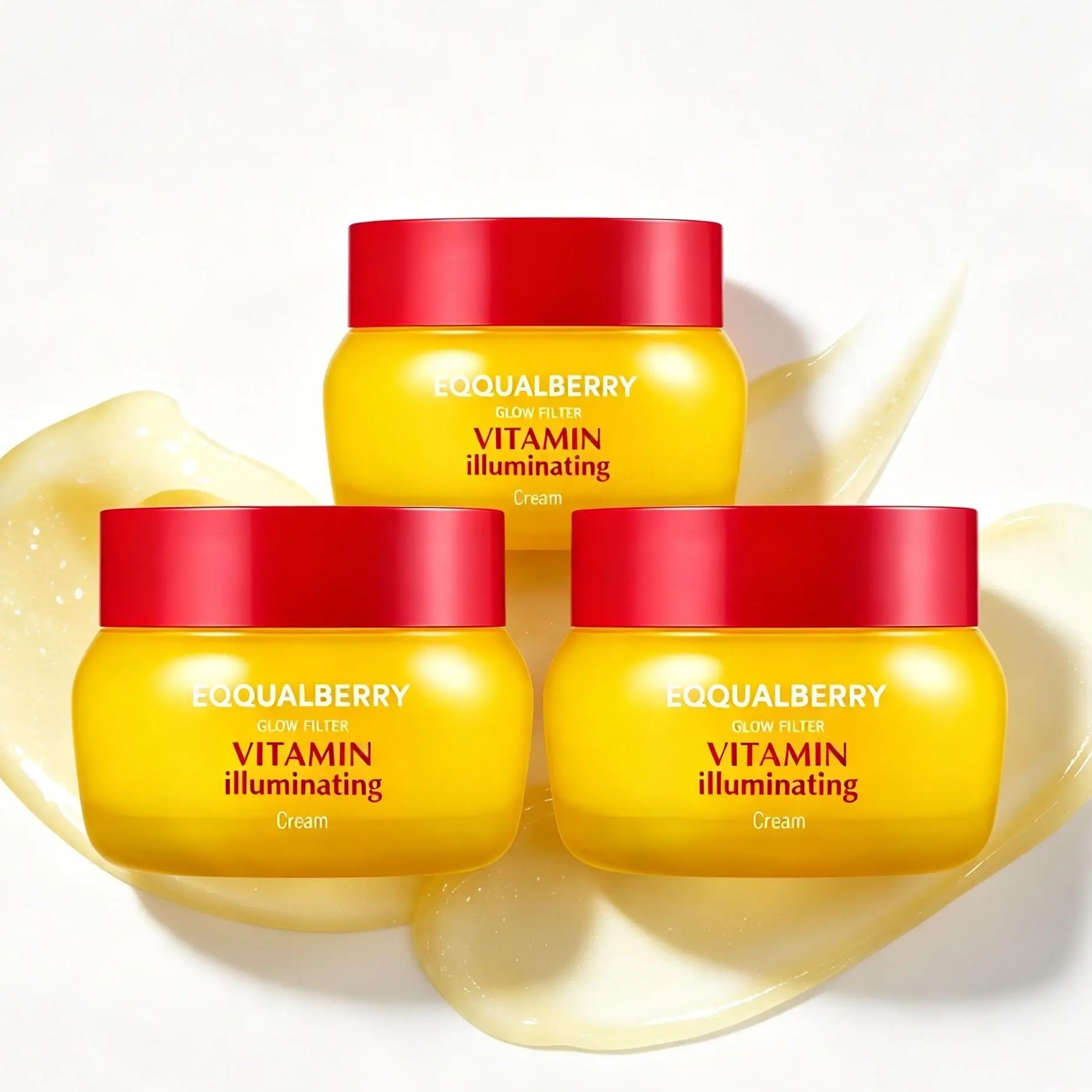 [EQQUALBERRY]3PCS Vitamin Illuminating Cream 50ml | Korean Brightening Moisturizer with Niacinamide & TXA | Ceramide Barrier Care | Lightweight Glow Facial Cream