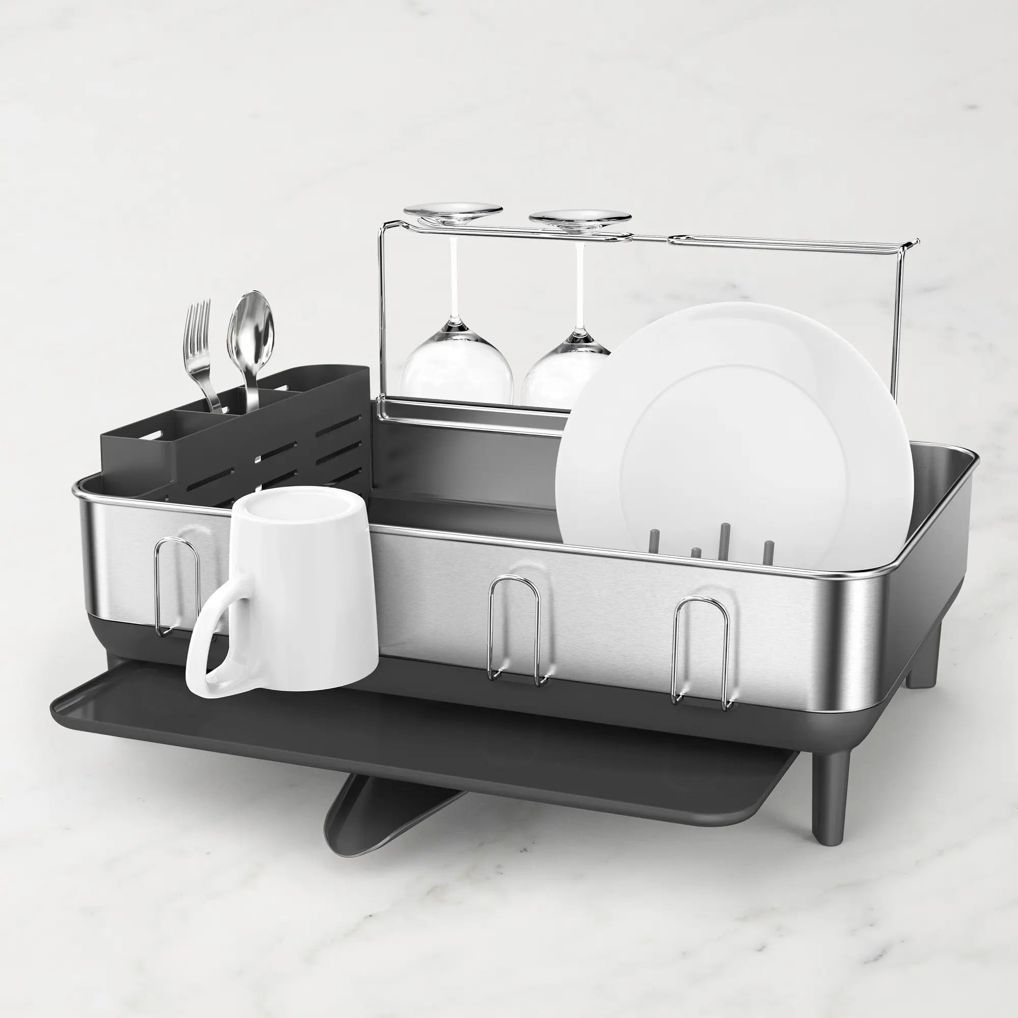 Simplehuman - 'Steel Frame Kitchen Dishrack' -' Compact Kitchen Steel Frame Dishrack'