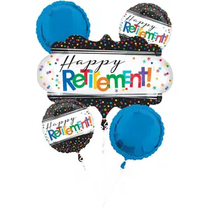Celebratory Retirement Foil Balloon Bouquet - 5 Piece Set