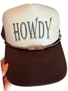 HOWDY Foam Front Trucker Cap/High Profile 100% Polyester Structured Firm Front Panel with Seamless Foam Lining & Visor