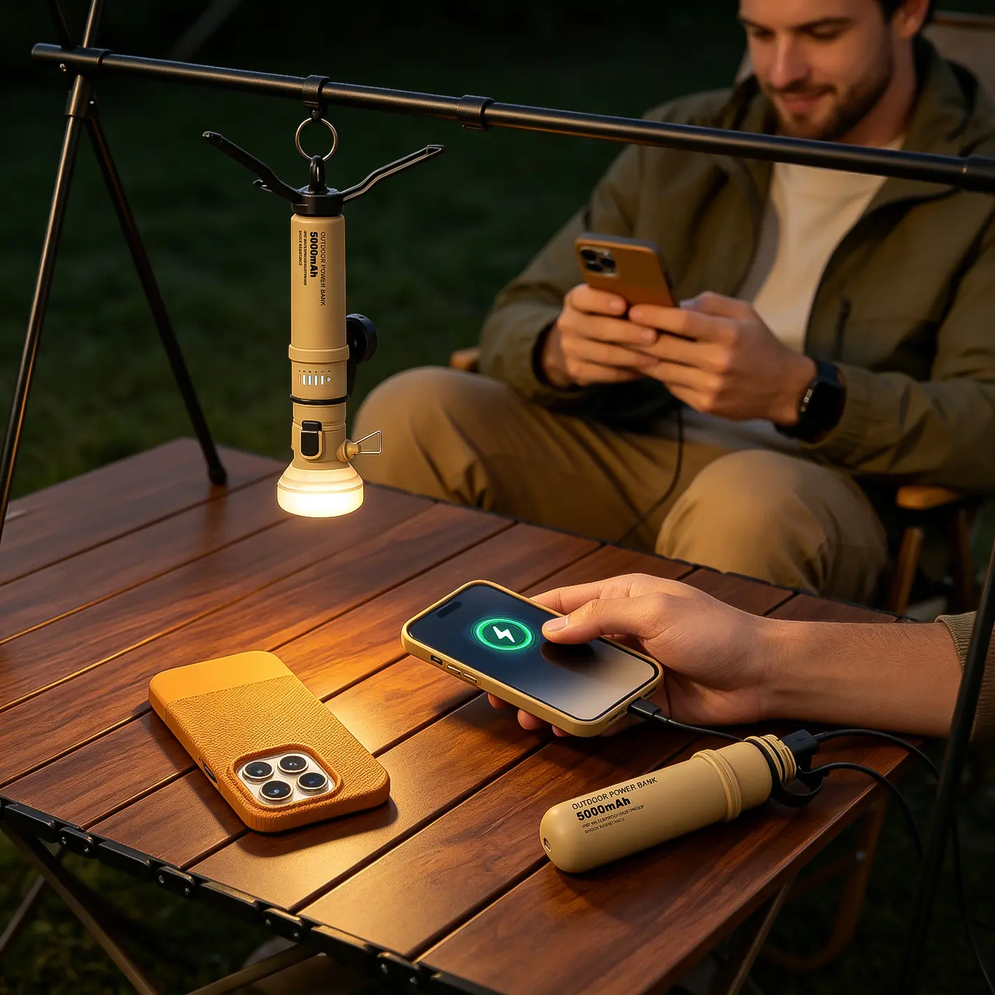 ISUNMEA LED Rechargeable Work Light with Mini Tripod,360° Continuously Dimmable Portable Work Light,Waterproof IP67, Durable Shockproof.Ideal for use as a night light at home, in the yard, for barbecues, and camping.