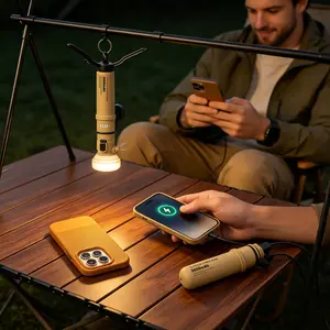 ISUNMEA LED Rechargeable Work Light with Mini Tripod,360° Continuously Dimmable Portable Work Light,Waterproof IP67, Durable Shockproof.Ideal for use as a night light at home, in the yard, for barbecues, and camping.