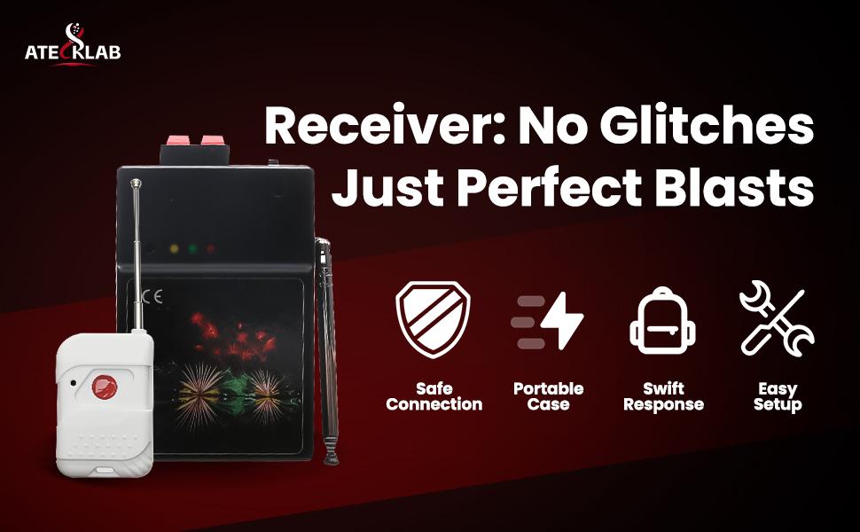 1Cues Wireless Fireworks Firing System Igniters With Remote Controller & Storage Case for Parties Weddings & Celebrations Firework Ignition