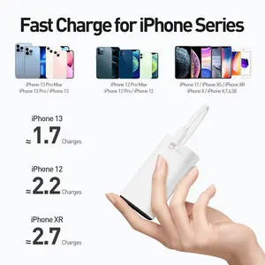iWALK Power Bank Fast Charging 9600mAh,Ultra Compact Small Portable Charger with Built in 18W PD Cable & LED Display,[2024 Upgrade] PD Battery Pack Portable Charger Compatible with iPhone 14/13/12/XR