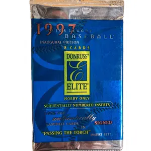 1997 Donruss Elite Baseball Hobby Pack - 8 Cards, Lumber Focused, Stars of the Year 2000 Collectible Sports Trading Card Pack