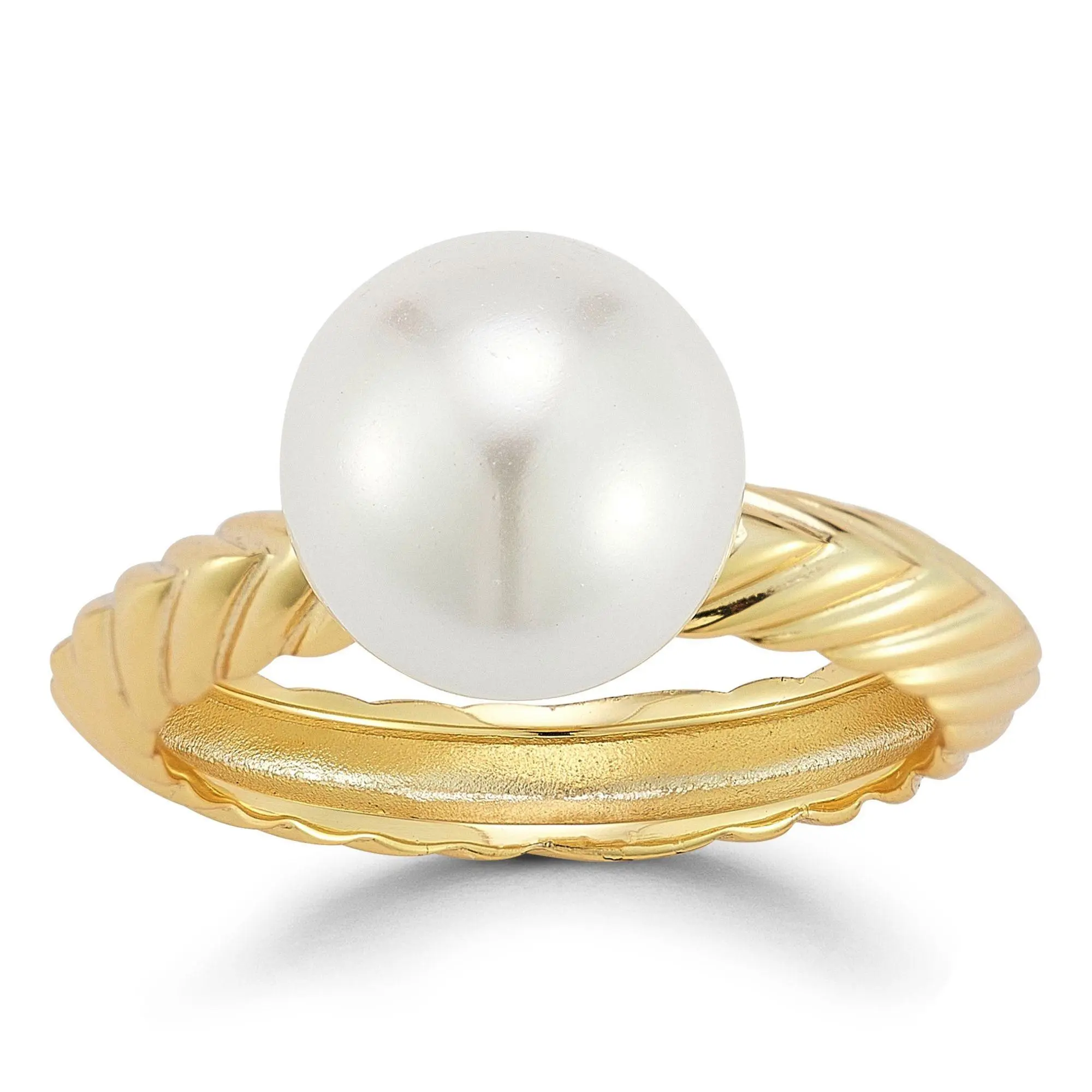 Sterlina Silver Cultured Pearl Braided Ring, Sterling