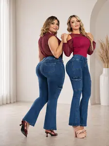 Colombian Cargo Flare Jeans Power Fit Ultra Stretch – Worrel