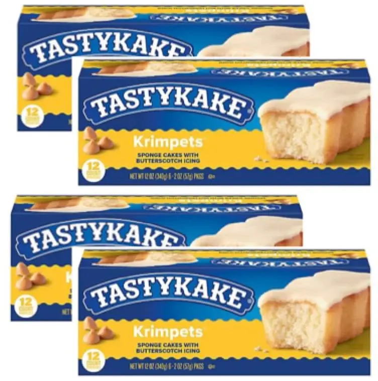 Tastykake Butterscotch Krimpets - 4 Boxes Sweet Treats Snack Packs