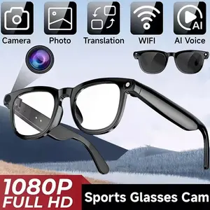 Ai Smart Camera Glasses, 1080P Photo Video, Bluetooth-compatible Call, Real-Time Translation, Ai Voice Assistant, Portable HD Recording, Ideal Gift for Teens