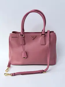 Pre-owned PRADA Leather Shoulder Bags Saffiano Galleria Medium Tote Bag Shoulder Crossbody Handbag Pink JA420PR