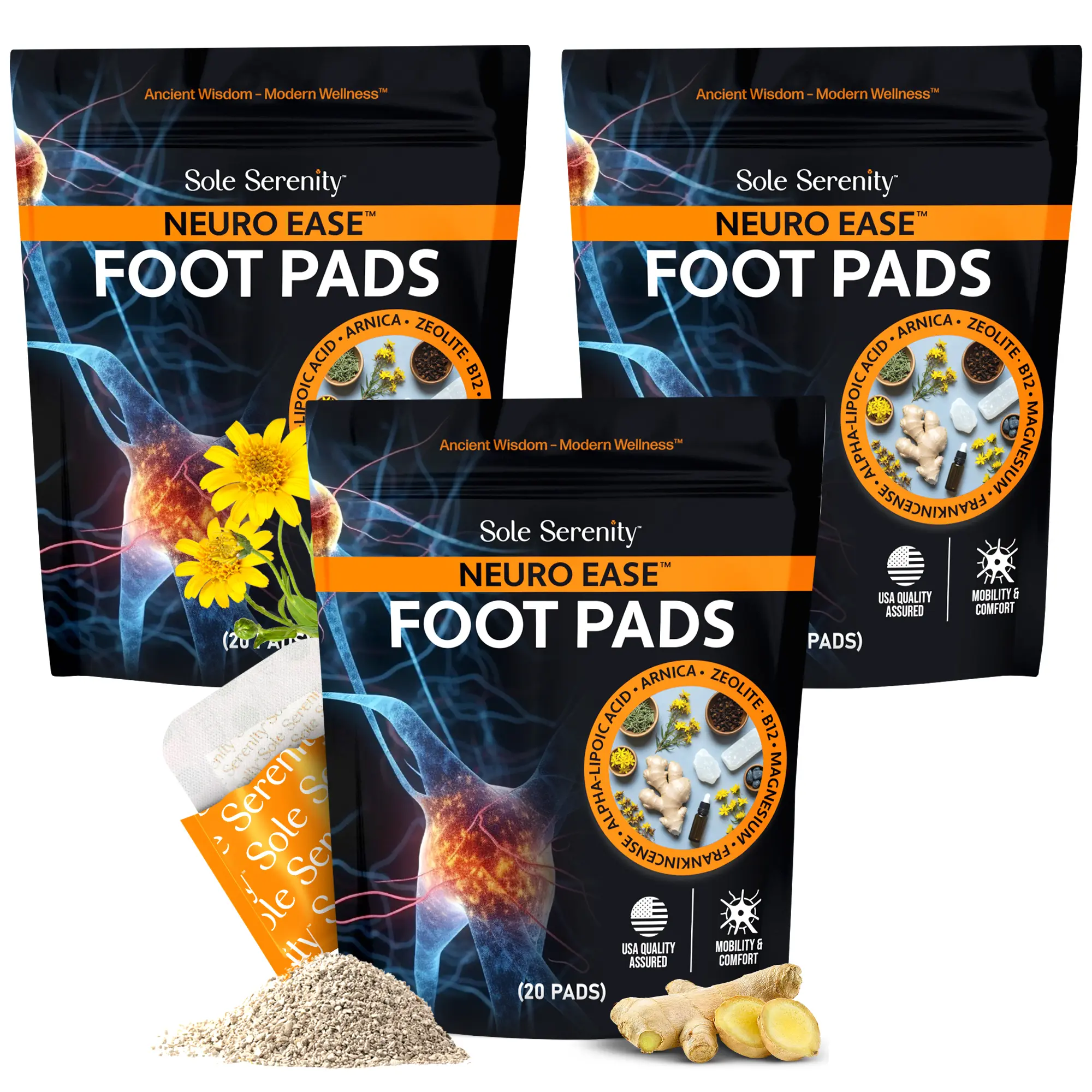 (3 Pack) Pain Relief Detox Foot Pads