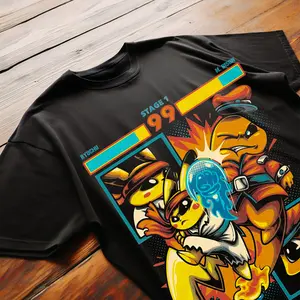 DTF Halftone Printed on Black T-Shirts with Unique DTF Halftone Design in Sleek Black Color for Versatile Styling