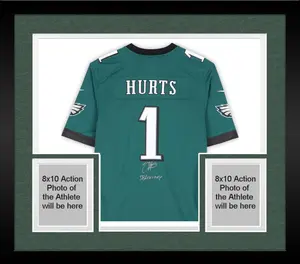 Framed Jalen Hurts Philadelphia Eagles Super Bowl LIX Champions Autographed Nike Super Bowl LIX Green Game Jersey with "SB LIX MVP" Inscription - Fanatics Authentic Certified