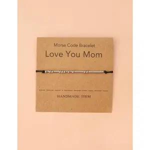 Love You Mom Morse Code Mother Bracelet, Gift for Mom, Mother Daughter Gift, Mom Bracelet Mother Daughter Bracelet