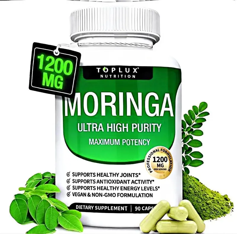 Moringa Capsules 1200mg | 90Ct Pure Powder | Immune & Gut Health Support Moringa Capsules 1200mg | 90Ct Pure Powder | Immune & Gut Health Support Healthcare Edible