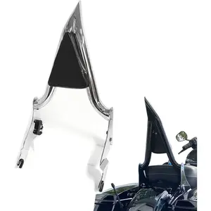 Chrome Sissy Bar Rear Passenger Backrest for Harley Touring Road King Ultra CVO Limited Street Glide Road Glide Electra Glide [22 Inches]