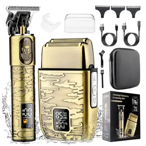 Hair Trimmer and Shaver Set, Cordless Electric Shaver for Men, Waterproof Beard Trimmer Kit, High Performance Hair Clipper and Shaving Kit