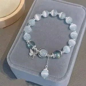 High-Grade Two-Tone Blue White Beaded Jewelry
