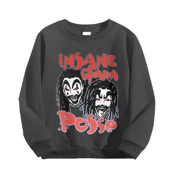 Insane Clown Posse Band Graphic Crewneck Sweatshirt Retro Music Long Sleeve Pullover Top Vintage Fan Merch Sweatshirt
