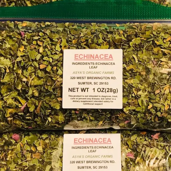 Organic Echinacea Leaf Tea 1oz or 2oz