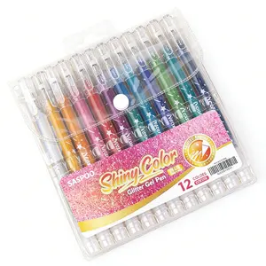 Glitter gel pen Metallic Vibrant ,Sparkle gel pens for coloring,glitter pens for adults,colored gel pens for Adult Coloring Books and Drawing tiktokshopblackfriday Sketch Art Marker Waterproof Paint Marker