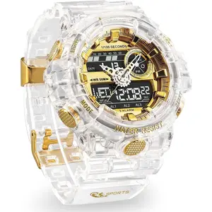 BYW30  Watch for Men Watch Men Digital Sports Watch Large Digital Analog Dual Display Waterproof Watches with 3 Alarms Countdown Stopwatch Date Dual-Time LED Light Multifunctional Military Wrist Watches