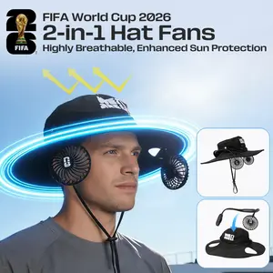 2026 FIFA World Cup 2-in-1 Fan Hat – Unisex detachable fan hat with a 360° adjustable flexible hose, designed for versatile use. Can be used as a desktop fan or worn around the neck, making it perfect for activities like fishing, hiking, and camping.