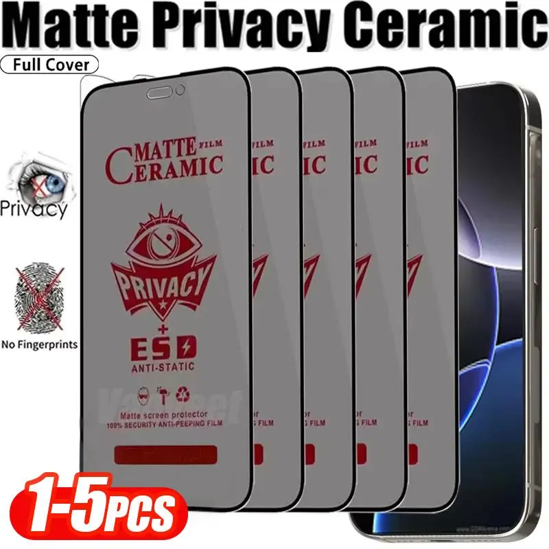 Matte Anti-Spy Ceramic Protective Film For Samsung S26 S24 Ultra S25 FE S21 S20 S23 FE S22 Plus S26+ Privacy Screen Protector