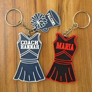 Custom Cheerleader Outfit Keychain Bag Tag Gift For Cheerleader Cheerteam Team Spirit Gifts For Daughters Cheer Squad Gift For Competitions