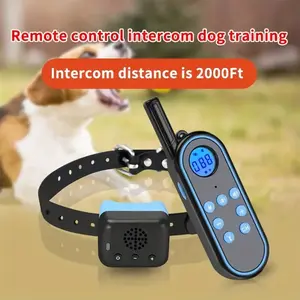 Remote Voice Walkie-Talkie Dog Electric Collar Training Device, Remote Control Large Dog 2000ft Range