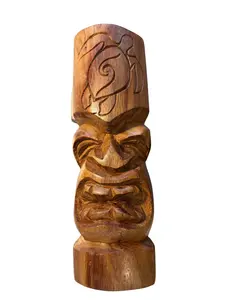 Honu Kāne Kiaʻi Tiki - Koa Wood
